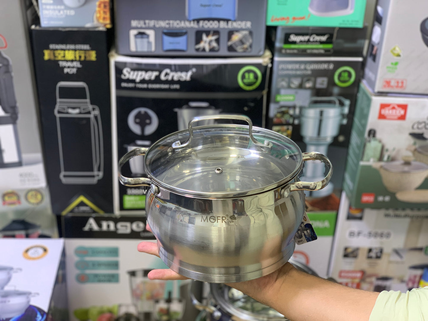 6 Pcs Cookware Set Stainless Steel