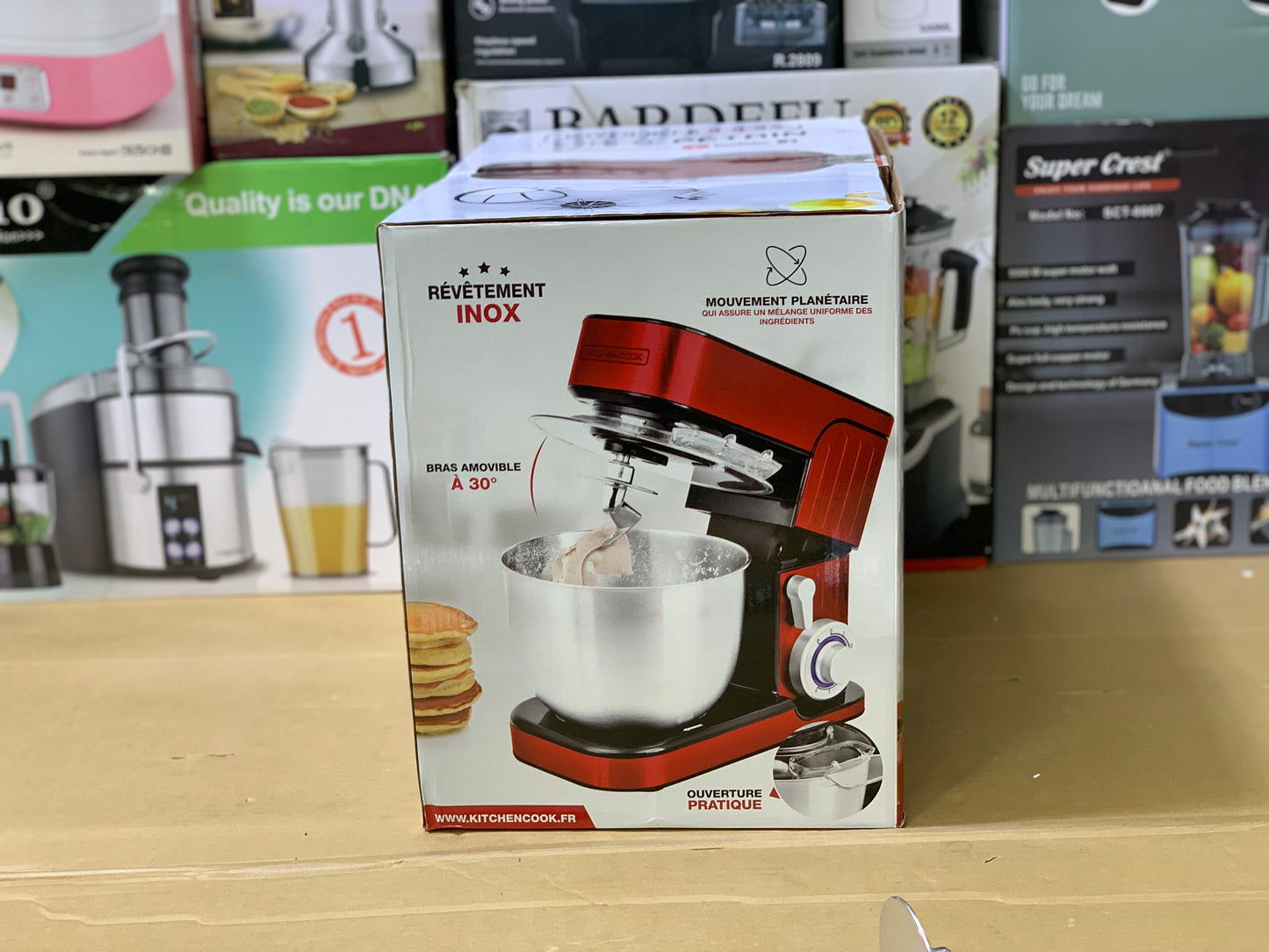KitchenCook Standmixer 1300 watt and 5.5L Bowl stainless steel with Tools
