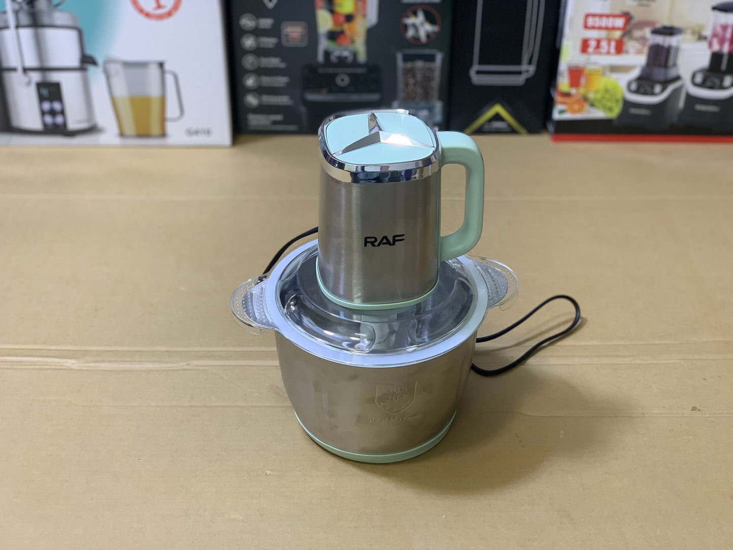 Raf Brand Multifunctional 4 in 1 Food Chopper 3L and 1200 watt Stainless Steel Bowl and Blades