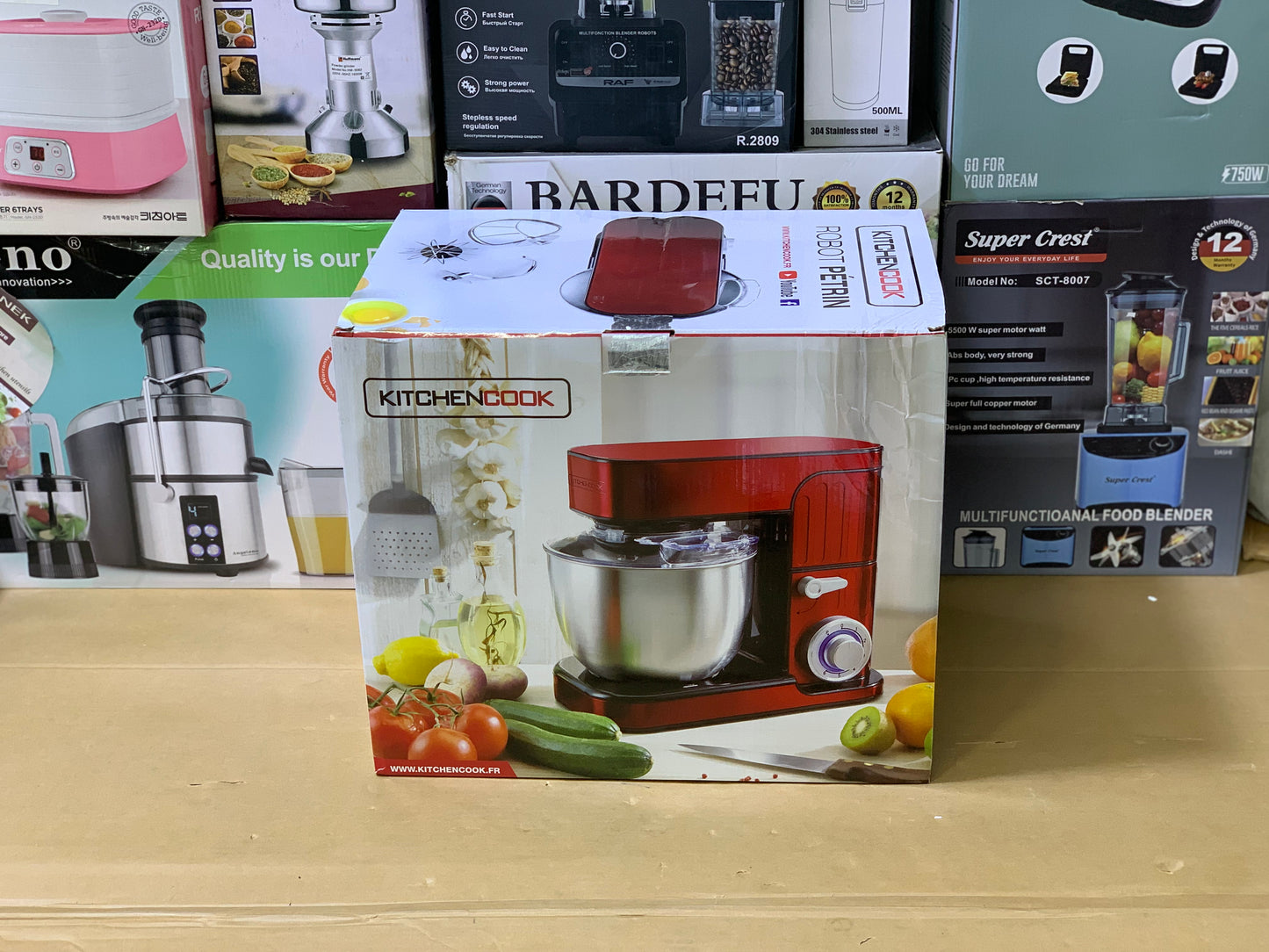 KitchenCook Standmixer 1300 watt and 5.5L Bowl stainless steel with Tools