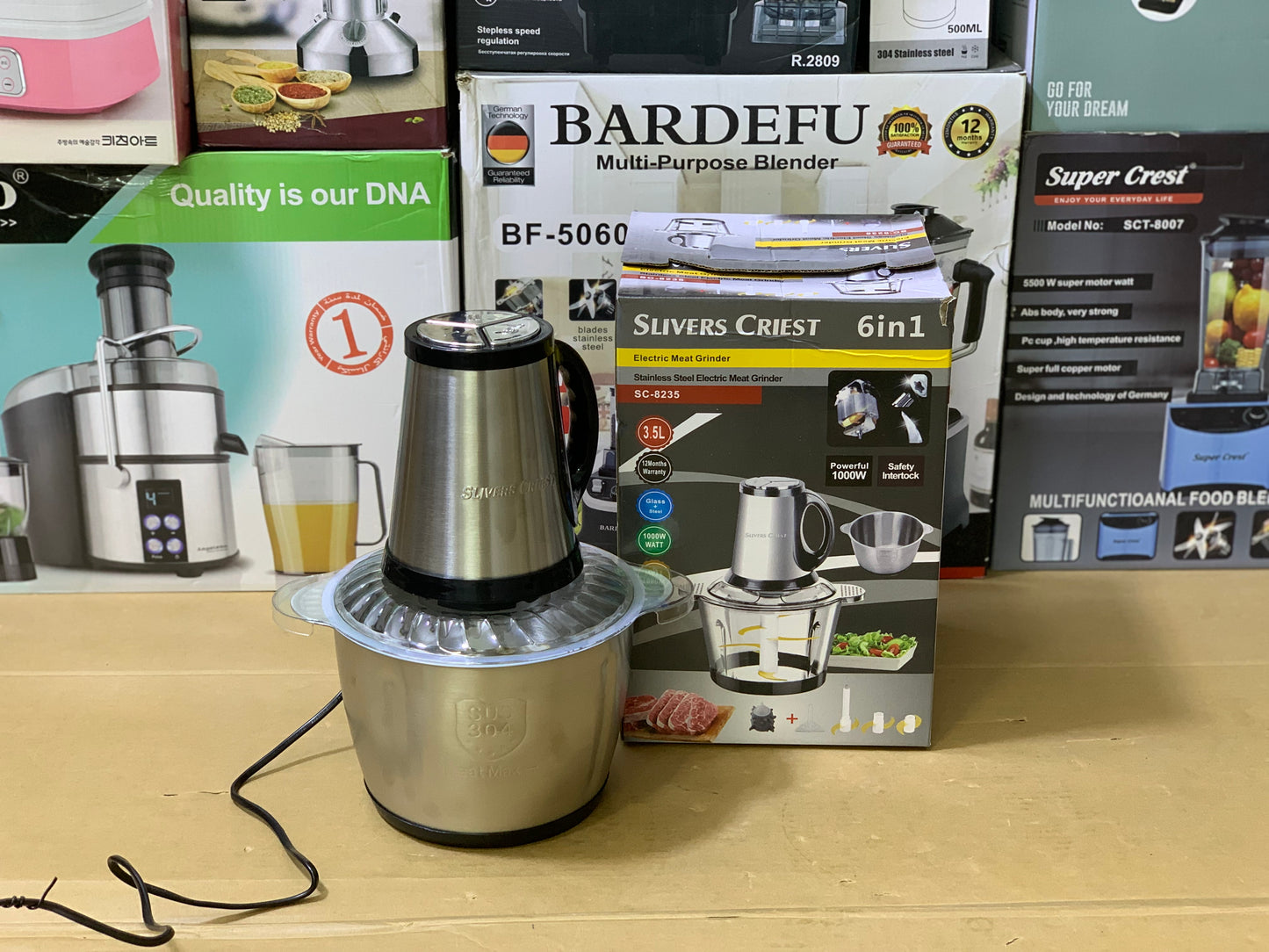 Sliver crest 6in1 Chopper 3.5L Capacity Two bowls and Two stainless steel Blades | Model:8235