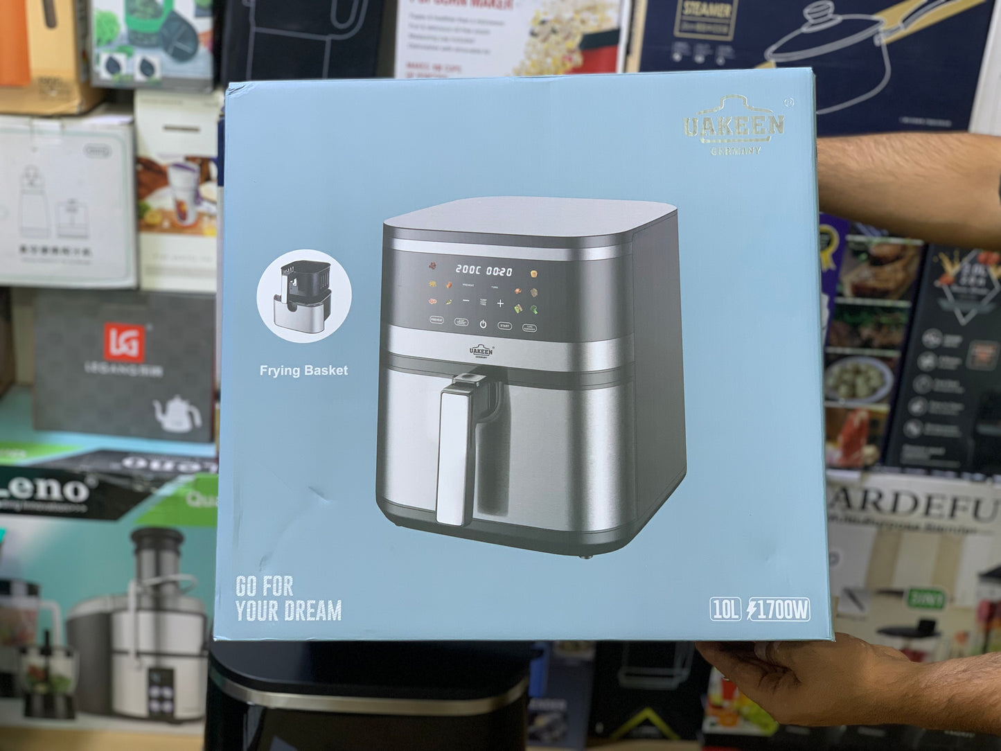 Uakeen Germany Digital Air Fryer|10L and 1700W|ZL-1703