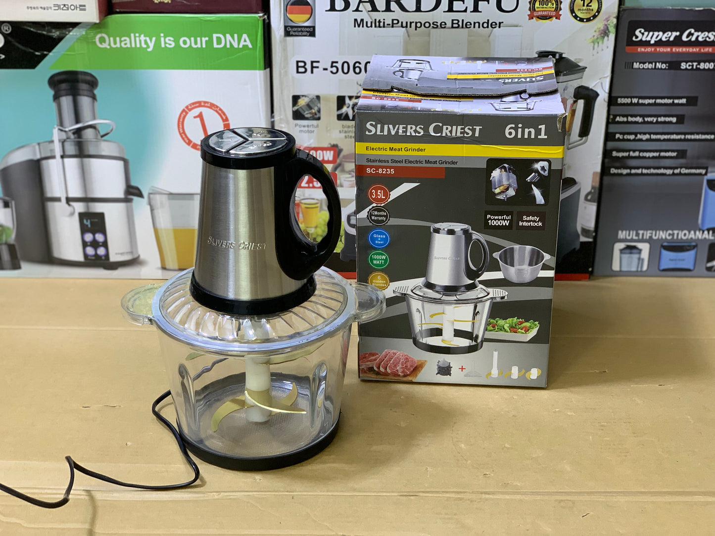 Sliver crest 6in1 Chopper 3.5L Capacity Two bowls and Two stainless steel Blades | Model:8235
