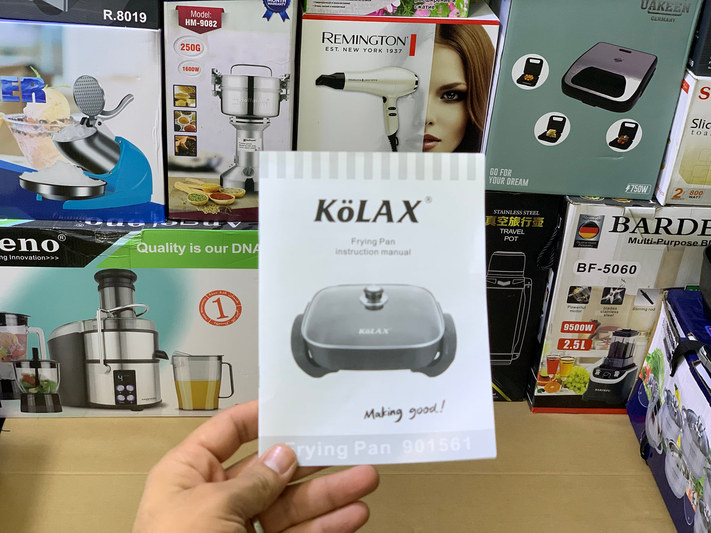 Kolax Electric Frying Pan 1500 watt and 5L Nonstick cool-touch Handle