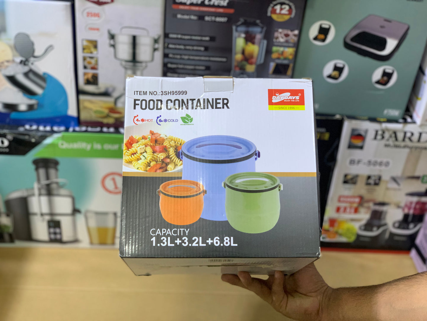Food Containers | Lunch Box | 1.3L , 3.2L and 6.8L Stainless Steel