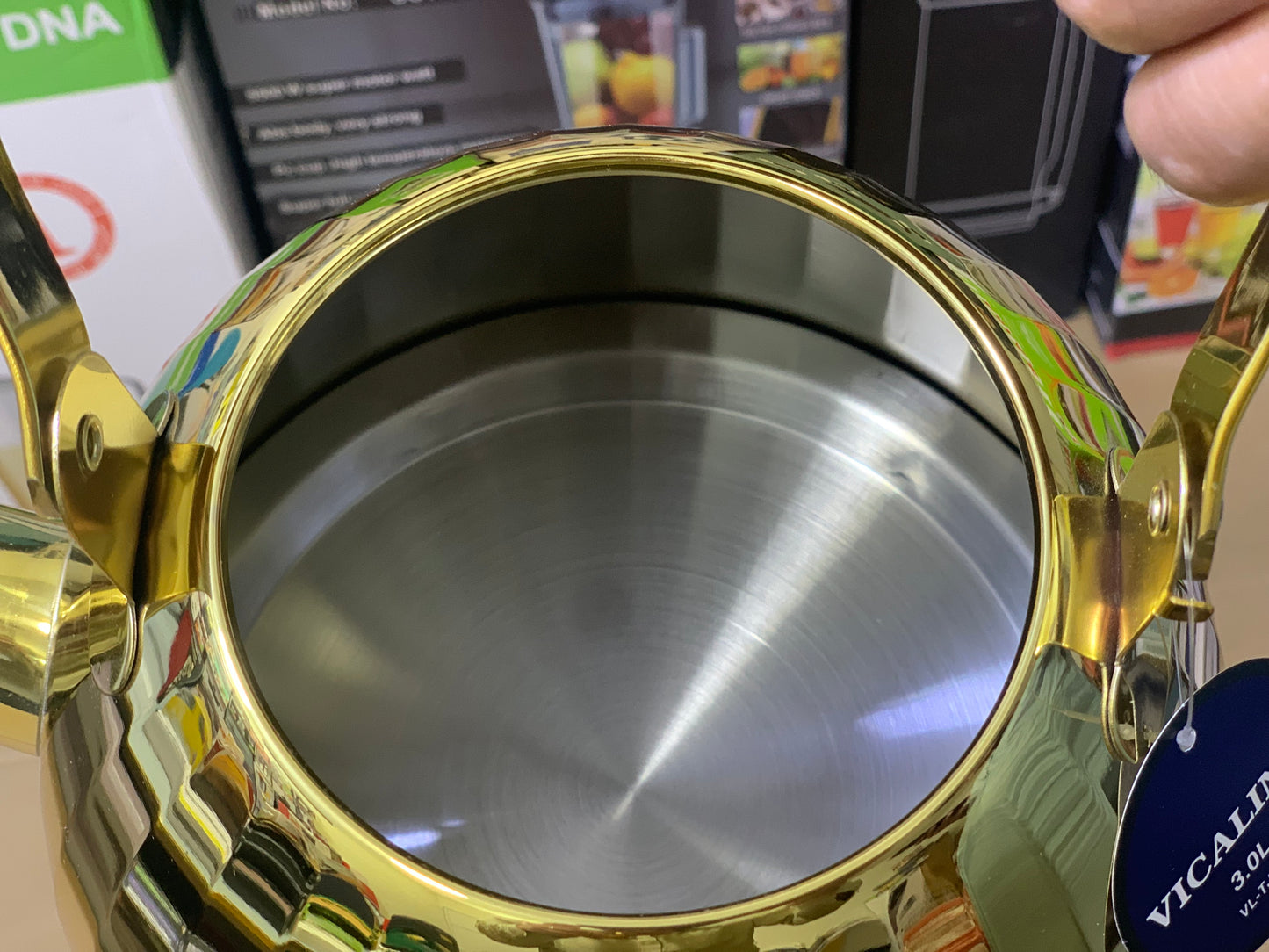 Vicalina brand Golden Tea kettle 3.0L Stainless steel