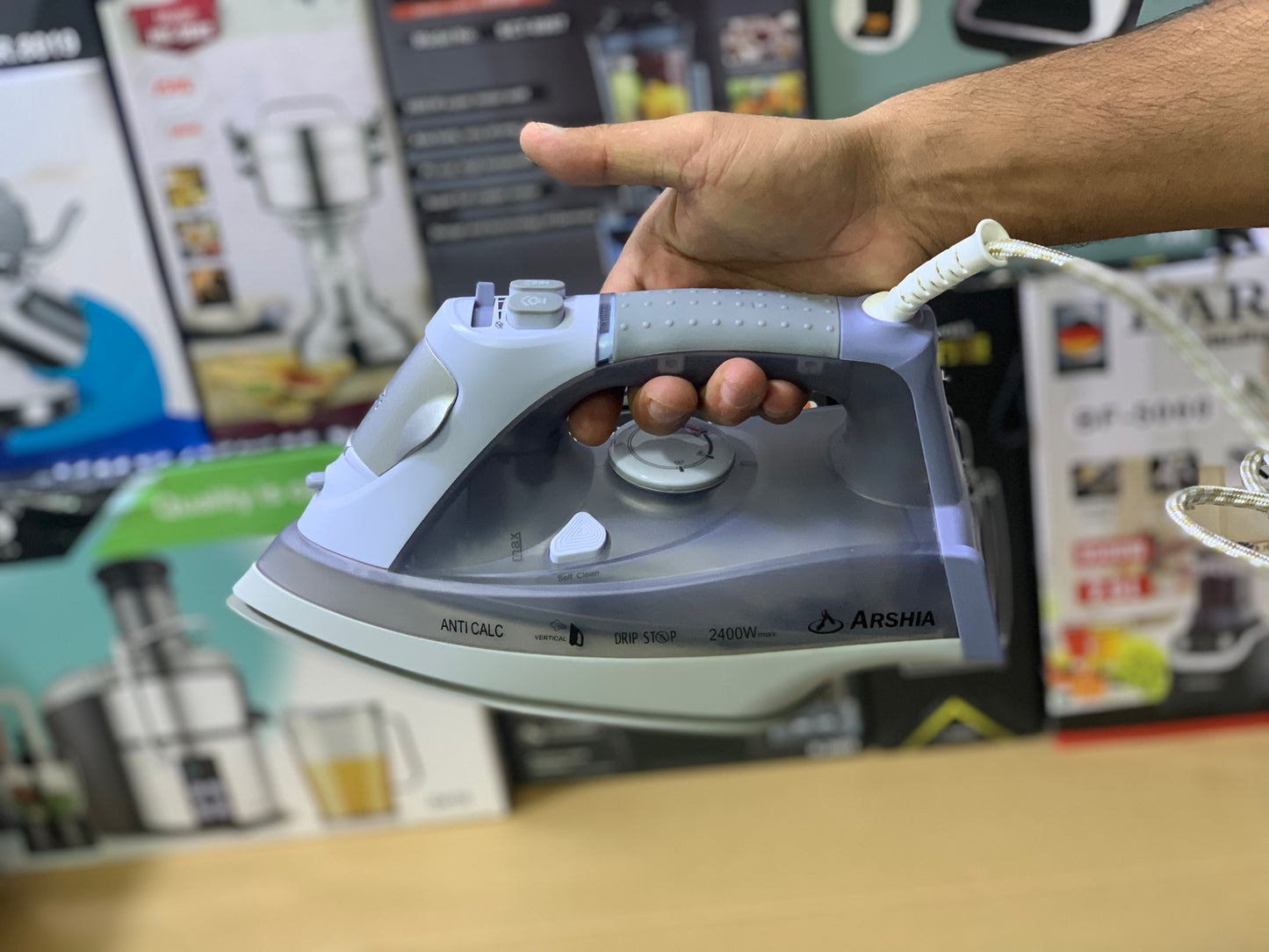 Arshia Brand Steam Iron AS240-789 | 2400 watt Nonstick Plate