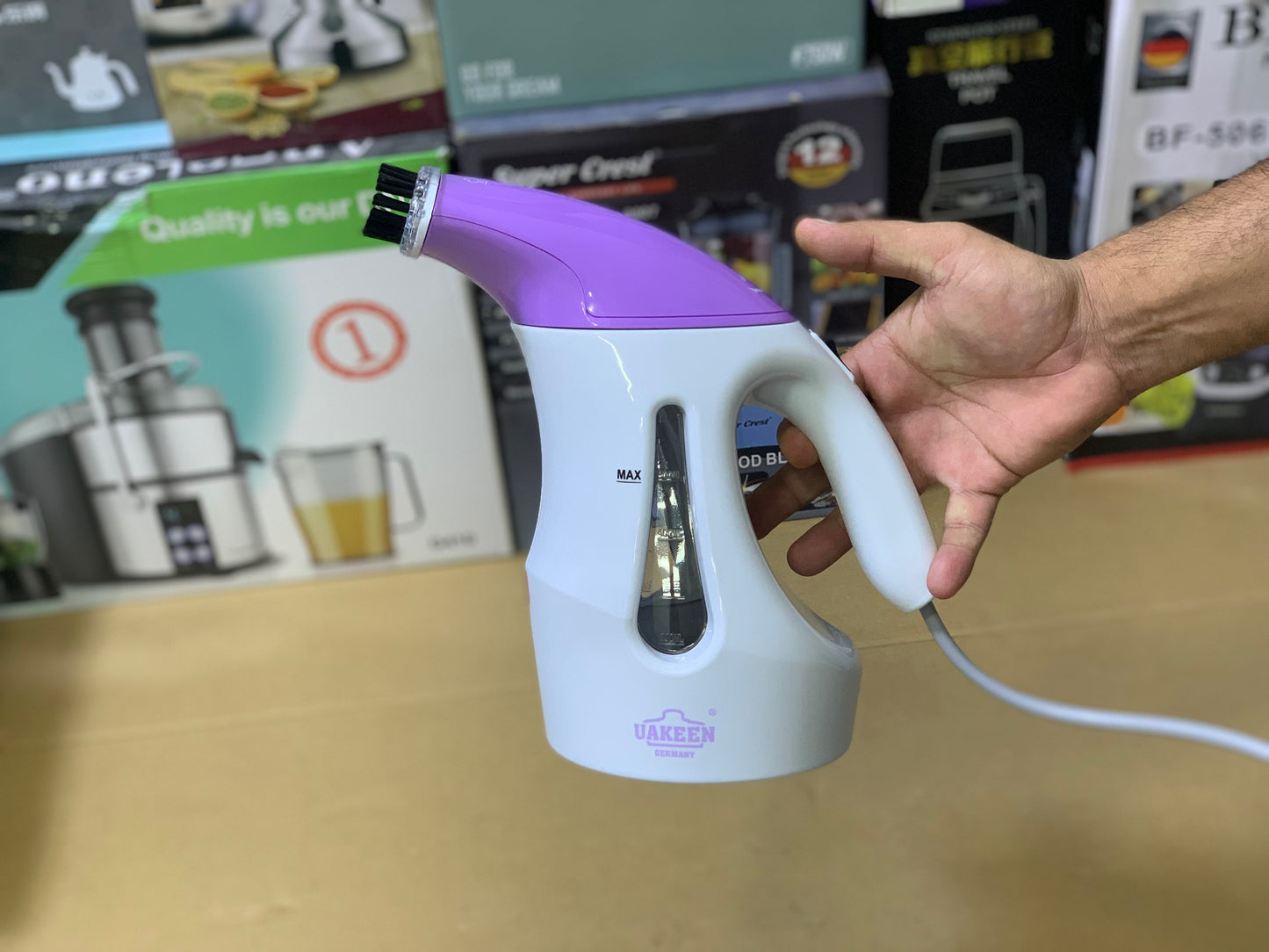Uakeen Germany 2in1 Handheld Steamer and Kettle 250ml and 1200 watt|Model:ZL-214