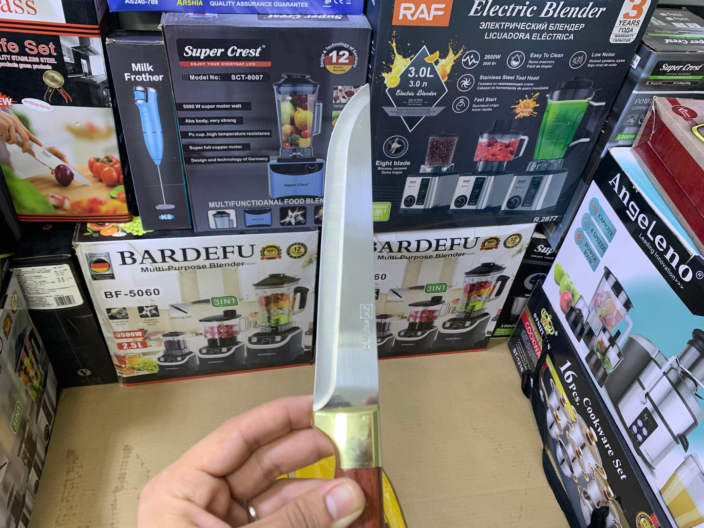 Zk Single knife Golden and wooden Handle | Stainless Steel