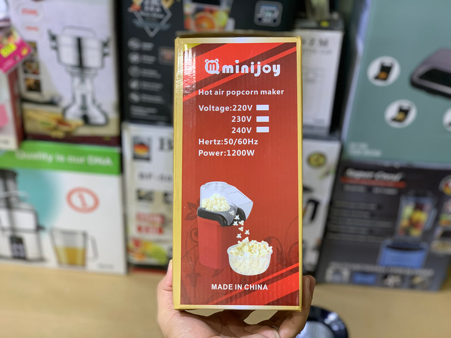 Minijoy free oil Popcorn machine 1200 watt | Hot air popcorn maker