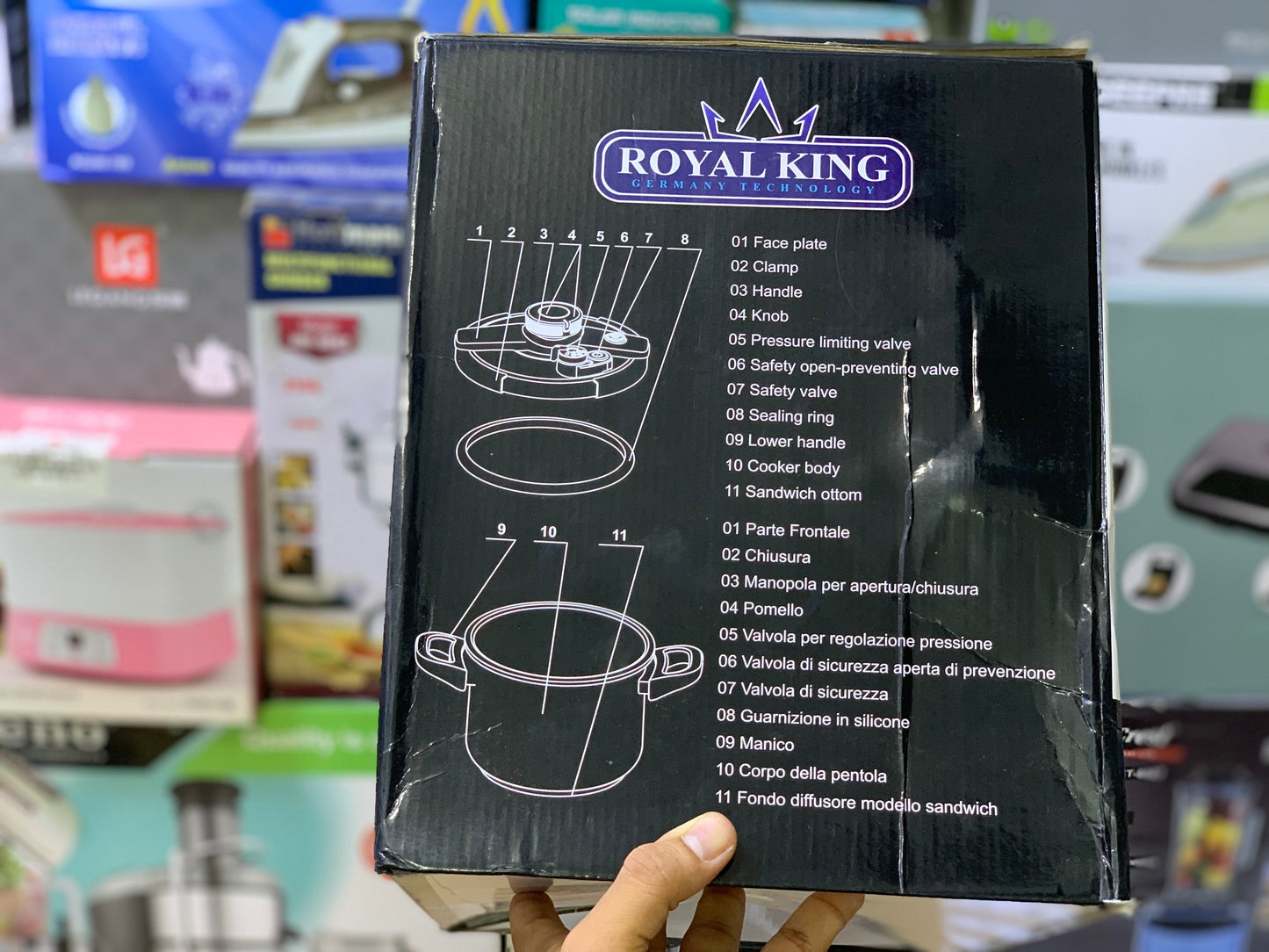 Royal King Pressure Cooker 4L and 6L stainless steel Easy lock and unlock | Advance Safety |