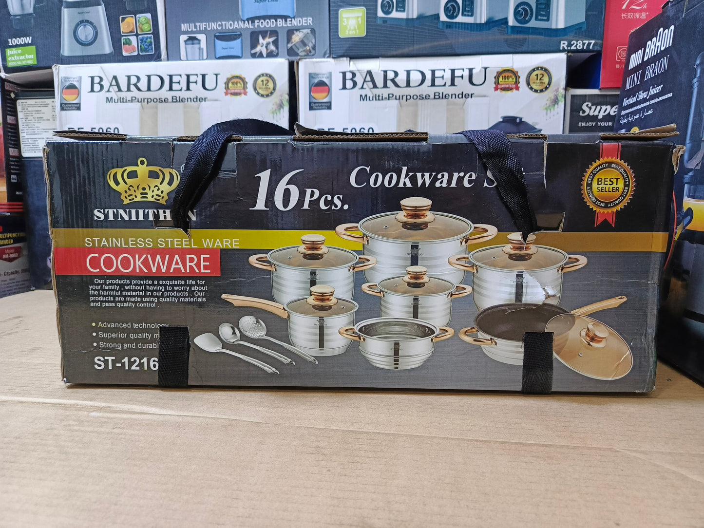 High Quality Cookware set 16 pcs Stainless steel