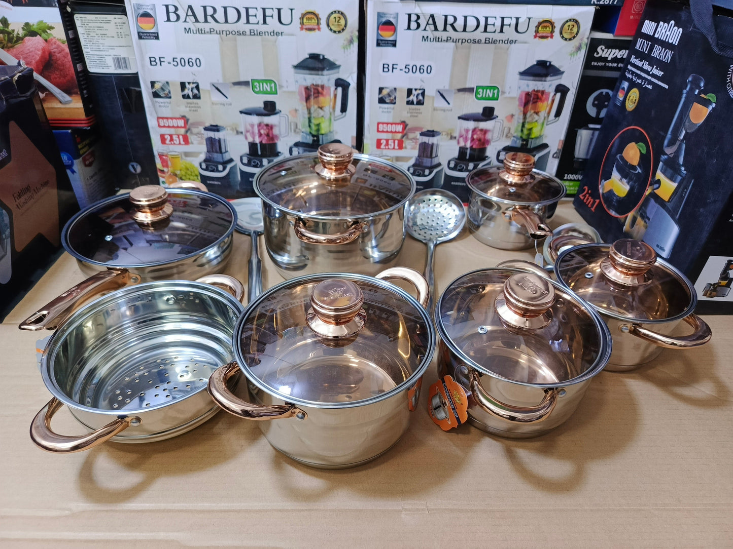 High Quality Cookware set 16 pcs Stainless steel