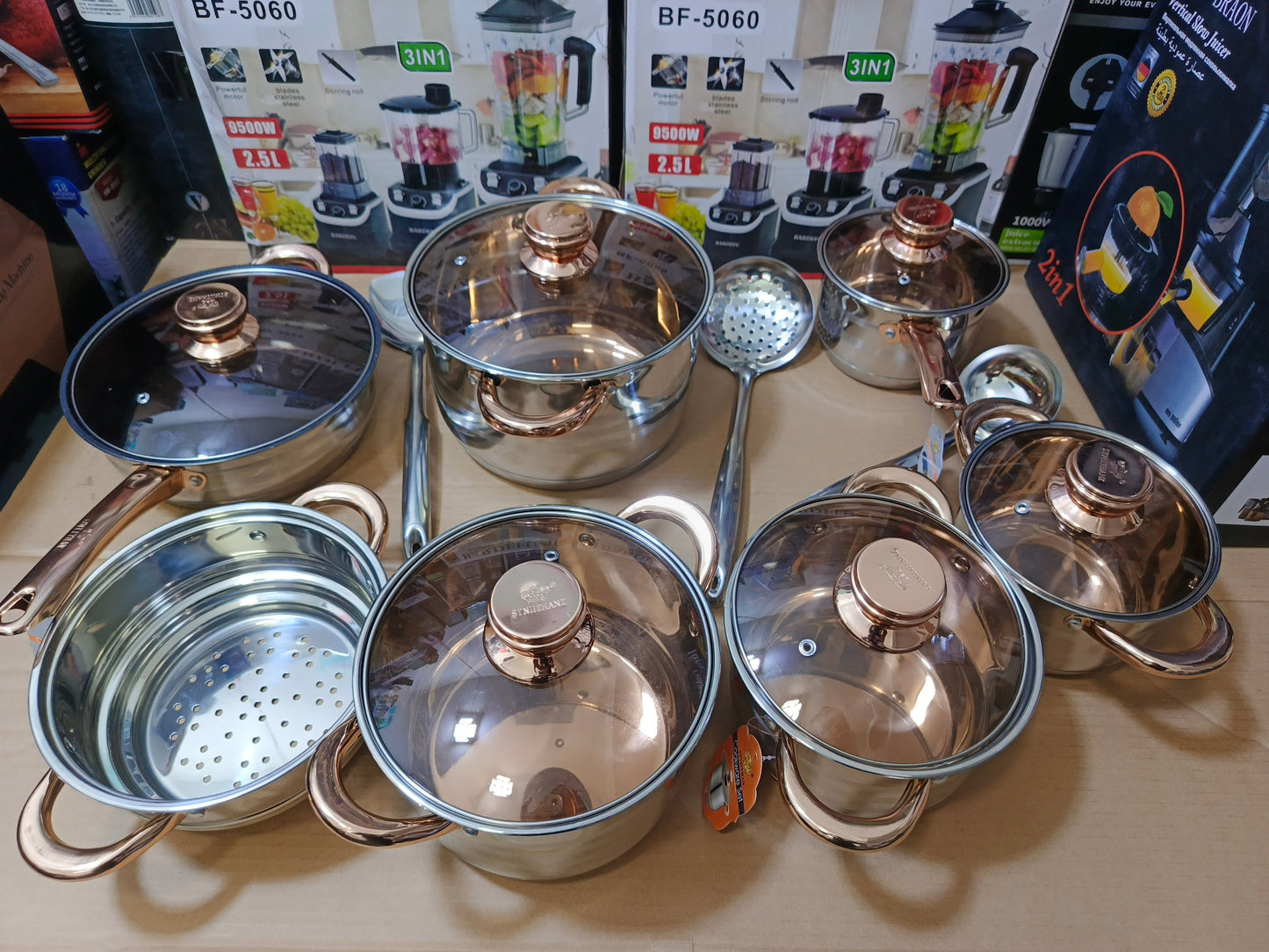 High Quality Cookware set 16 pcs Stainless steel