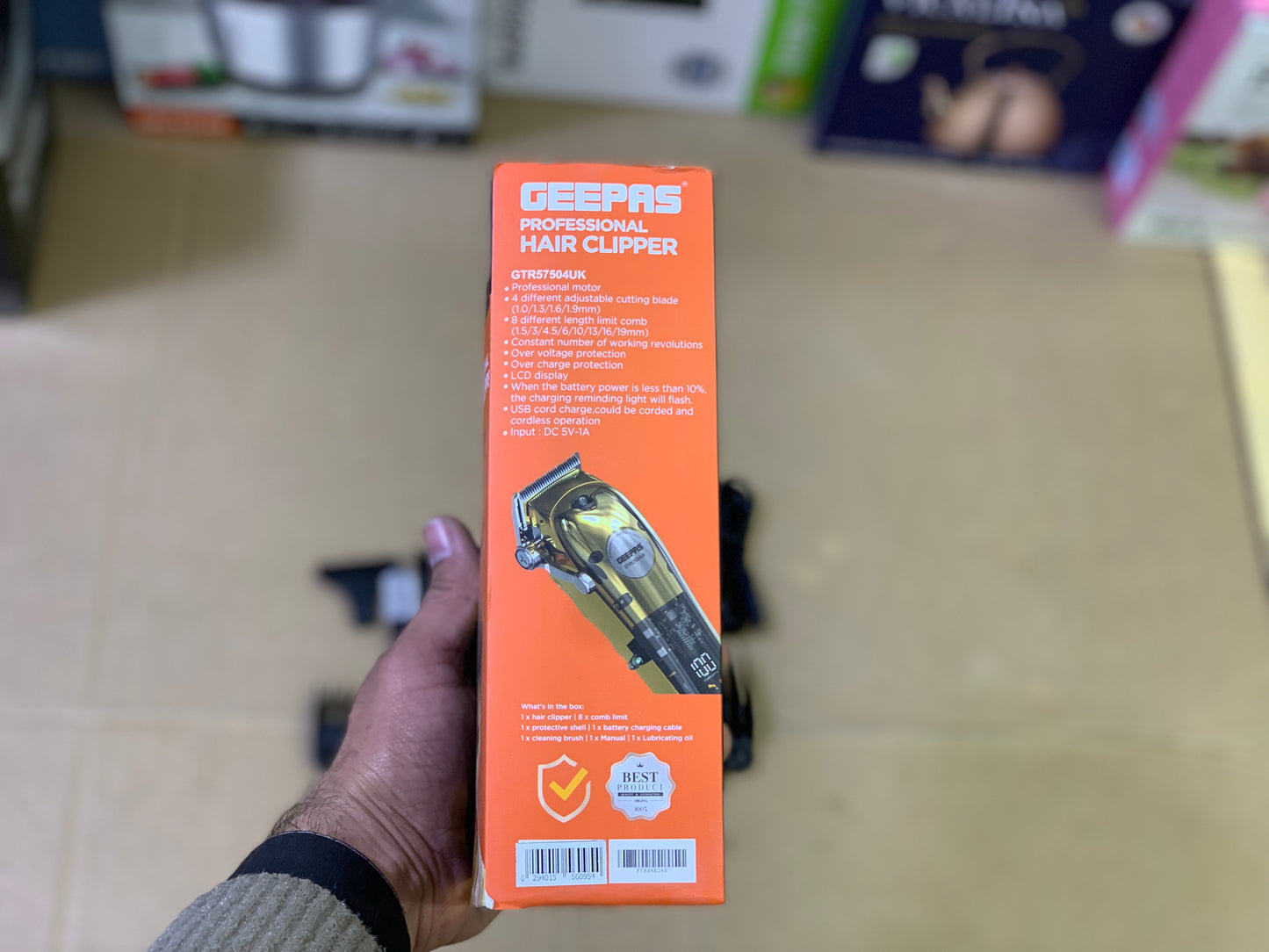 Geepas brand Hair clipper and trimmer | Model 57504