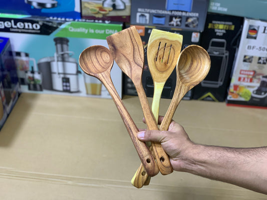 Wooden Spoon Set | 4 Pcs Pure Wooden Spoon