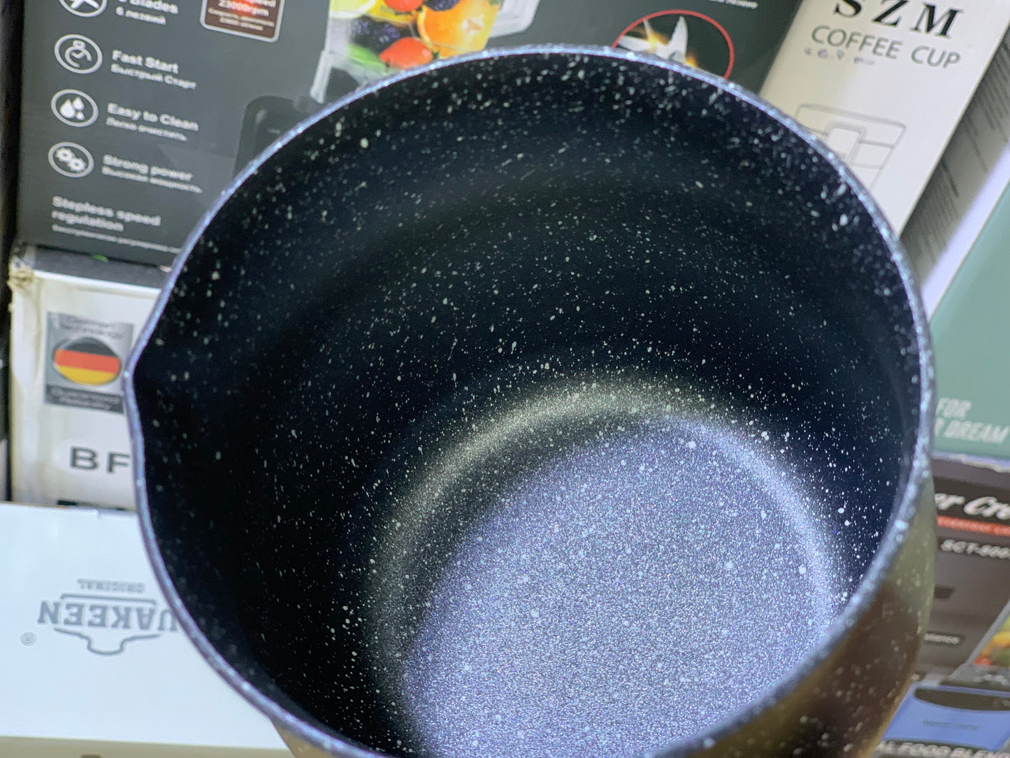 Uakeen Brand 6 Pieces Sauce Pan Set | Granite coating nonstick | Cooware set