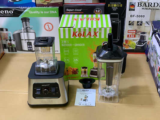 Kolax 2in1 Blender and grinder 3600watt 2.5L Stainless Steel blades