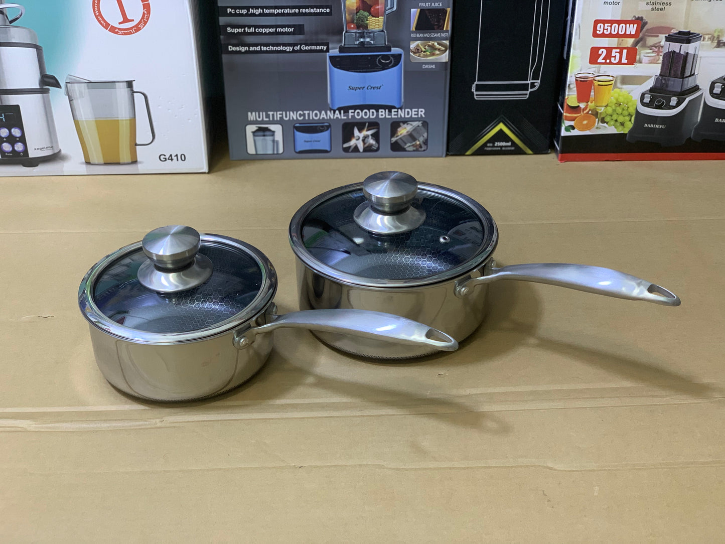 Laser coating Honeycomb pattern Suace pan Pure nonstick and Stainless steel