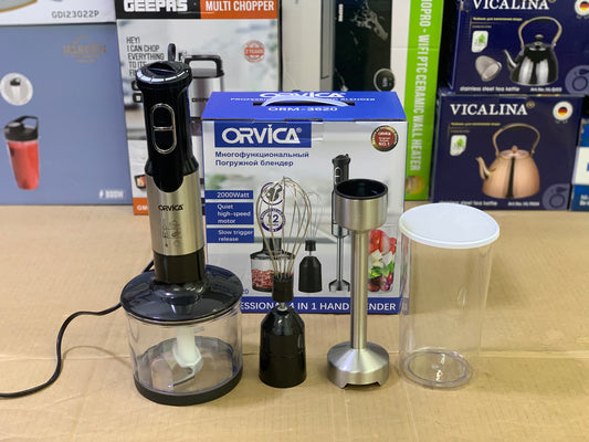 Orvica brand 4in1 Hand blender 2000 watt stainless steel blade