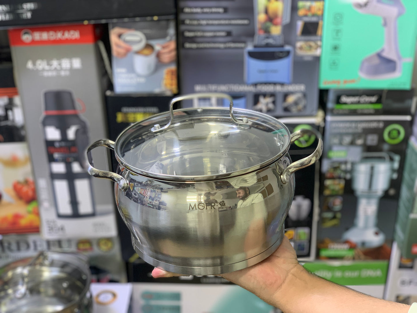 6 Pcs Cookware Set Stainless Steel