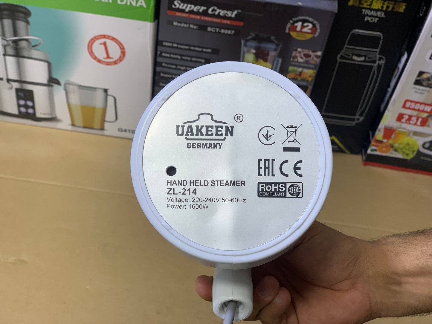 Uakeen Germany 2in1 Handheld Steamer and Kettle 250ml and 1200 watt|Model:ZL-214