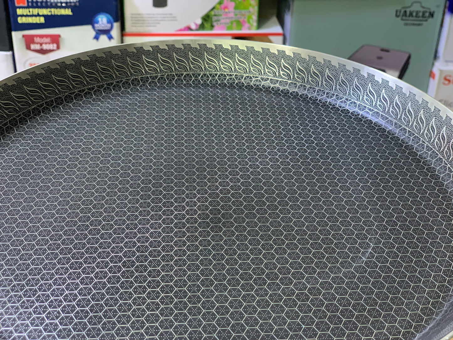 Laser coating Honeycomb pattern Frying tawa and Pan | Nonstick and stainless steel