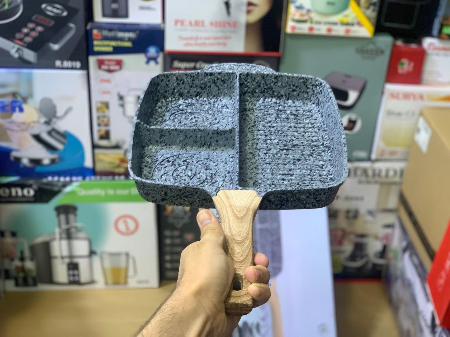 Uiioy Brand Granite Coating Die-Casting Grill Pan 28cm Pure Nonstick