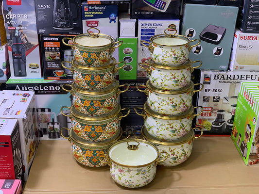 Turkish Enamel coating Cookware set Nonstick and stainless steel