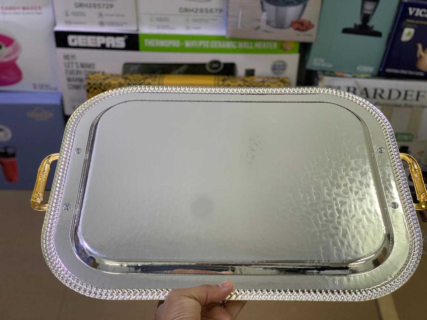 Stylish design Serving tray stainless steel | 3 Pieces