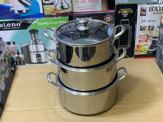 Laser Coating Honeycomb Pattern Deep Casseroles Set