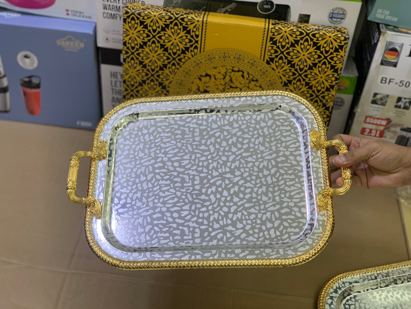 Stylish design Serving tray stainless steel | 3 Pieces