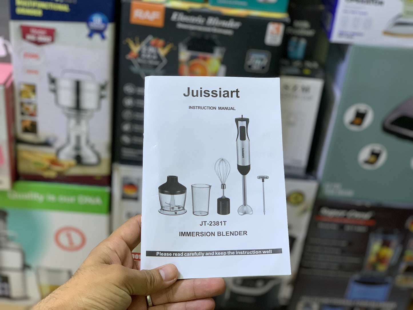 Juissiart Brand 4in1 Hand blender 800 watt | Blender, Mixer and Chopper Stainless Steel