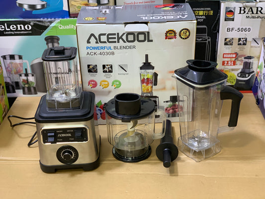 ACEKOOL Powerful 3in1 Blender 2000watt and 2.5L stainless steel blades
