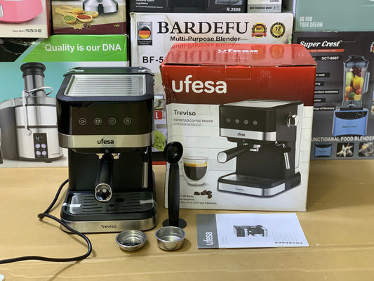 Ufesa Brand Coffee and Espresso Maker 1050w and 1.5L Stainless Steel