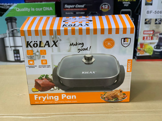 Kolax Electric Frying Pan 1500 watt and 5L Nonstick cool-touch Handle