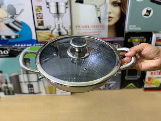 Laser Coating Honeycomb Pattern Karahi Set Nonstick and Stainless Steel