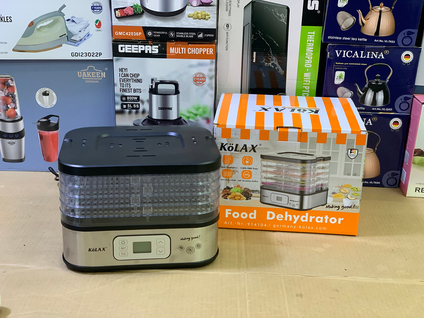 Kolax brand Dehydrator 5 Acrylic tray 240 watt