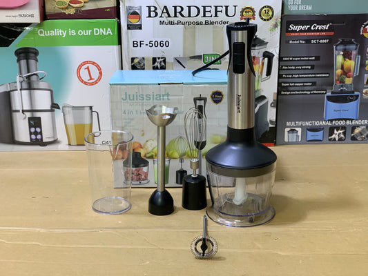Juissiart Brand 4in1 Hand blender 800 watt | Blender, Mixer and Chopper Stainless Steel