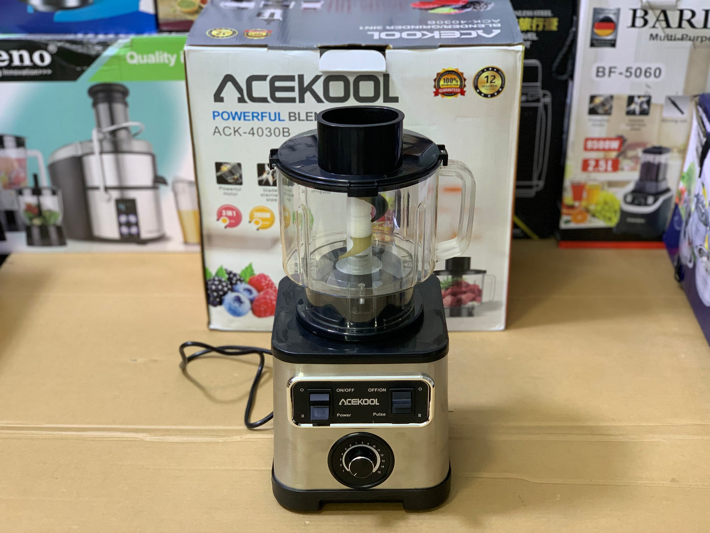ACEKOOL Powerful 3in1 Blender 2000watt and 2.5L stainless steel blades