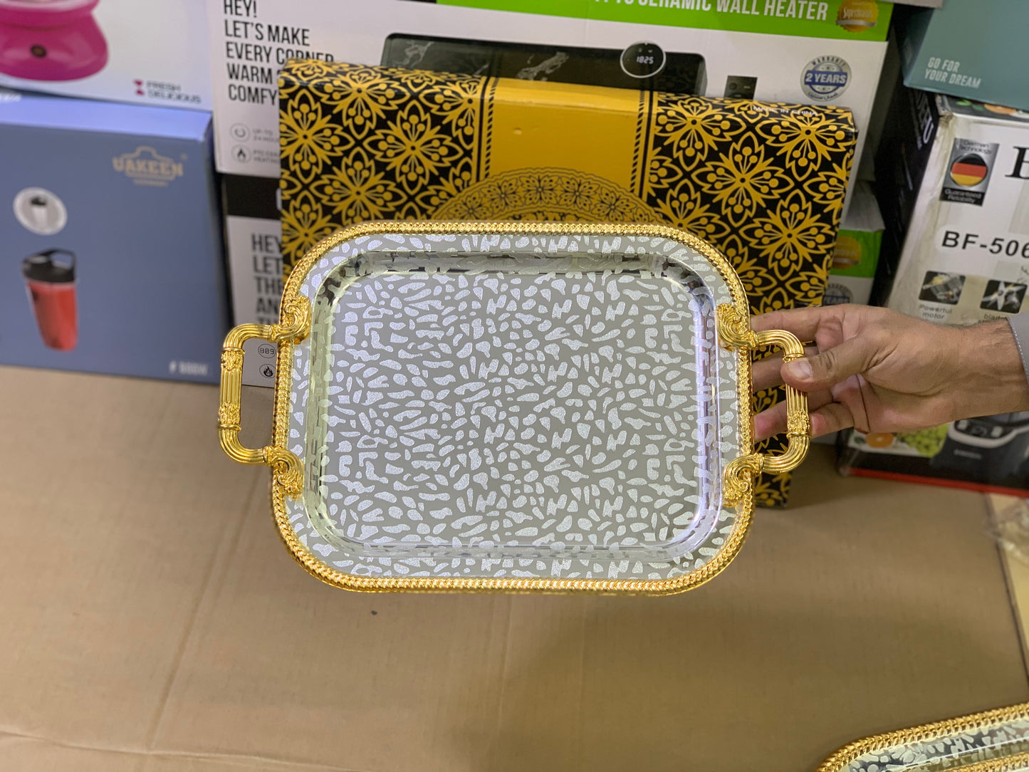 Stylish design Serving tray stainless steel | 3 Pieces