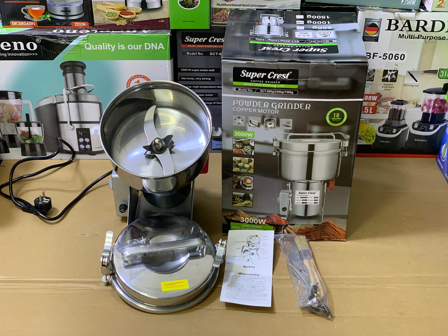 Super crest spice grinders 150g to 2kg | Stainless Steel blades and Full Copper Motor