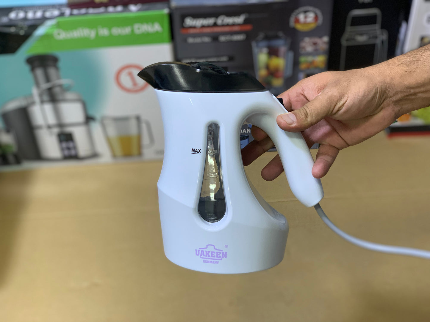 Uakeen Germany 2in1 Handheld Steamer and Kettle 250ml and 1200 watt|Model:ZL-214