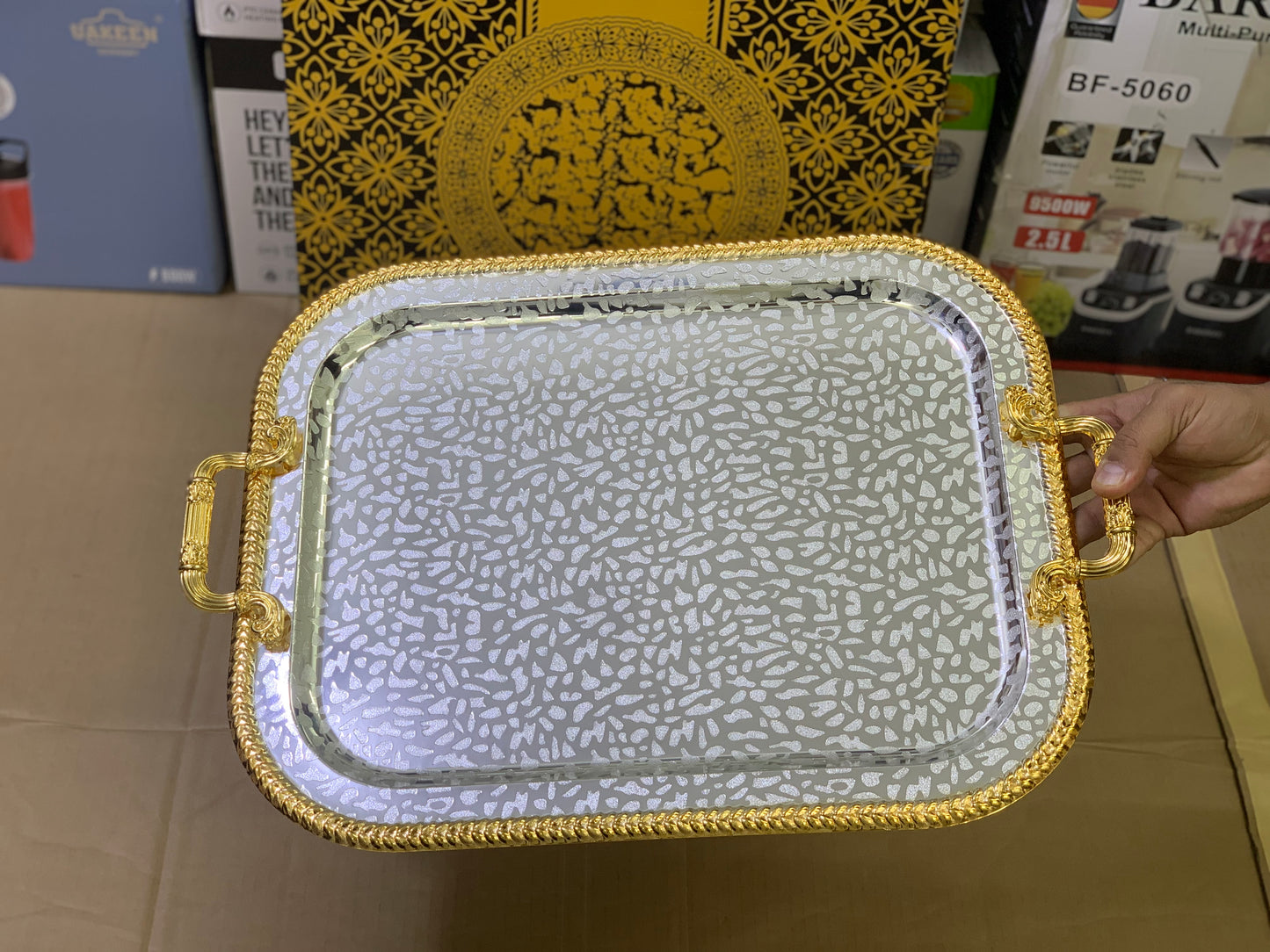 Stylish design Serving tray stainless steel | 3 Pieces