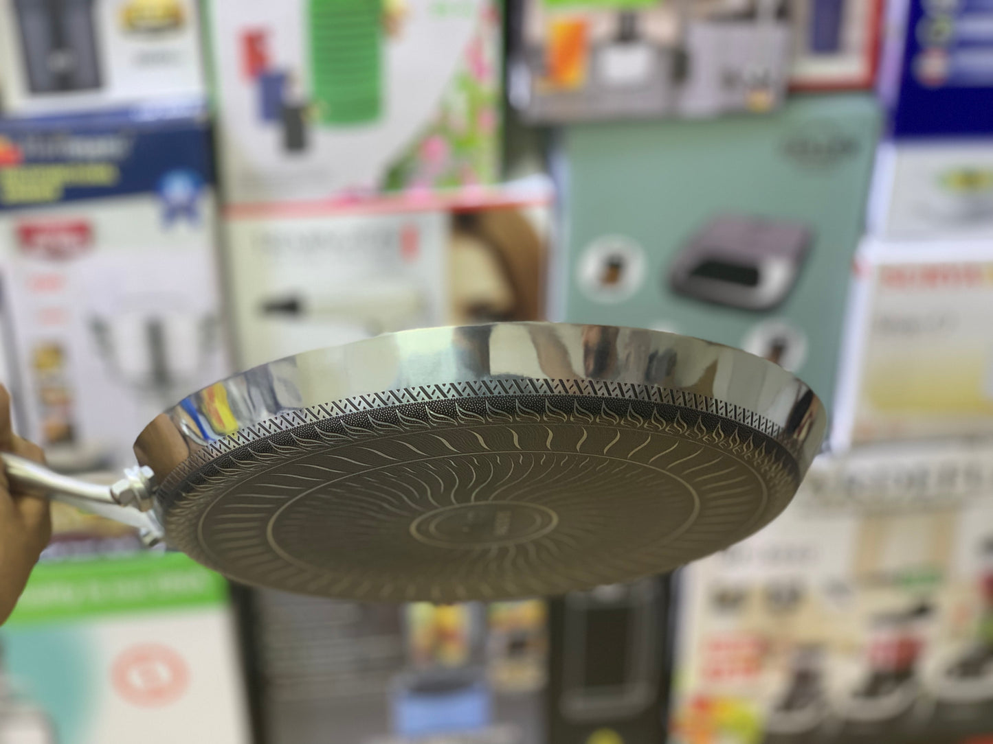 Laser coating Honeycomb pattern Frying tawa and Pan | Nonstick and stainless steel