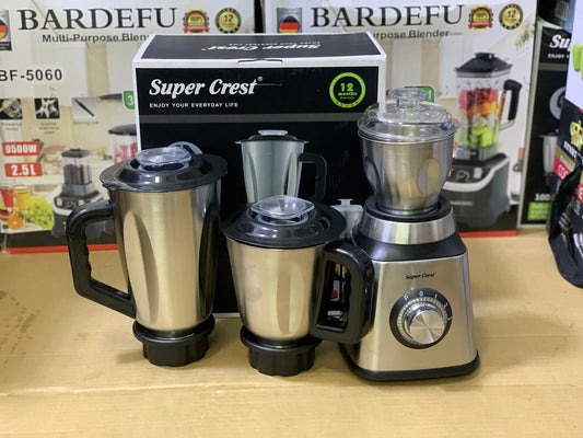 Super Crest Blender and Grinder 1000w | Juice Extractor Stainless Steel sct:8031