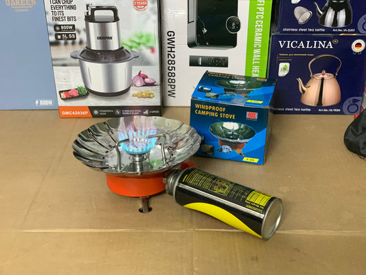 Windproof portable mini campos stove with mini cylinder