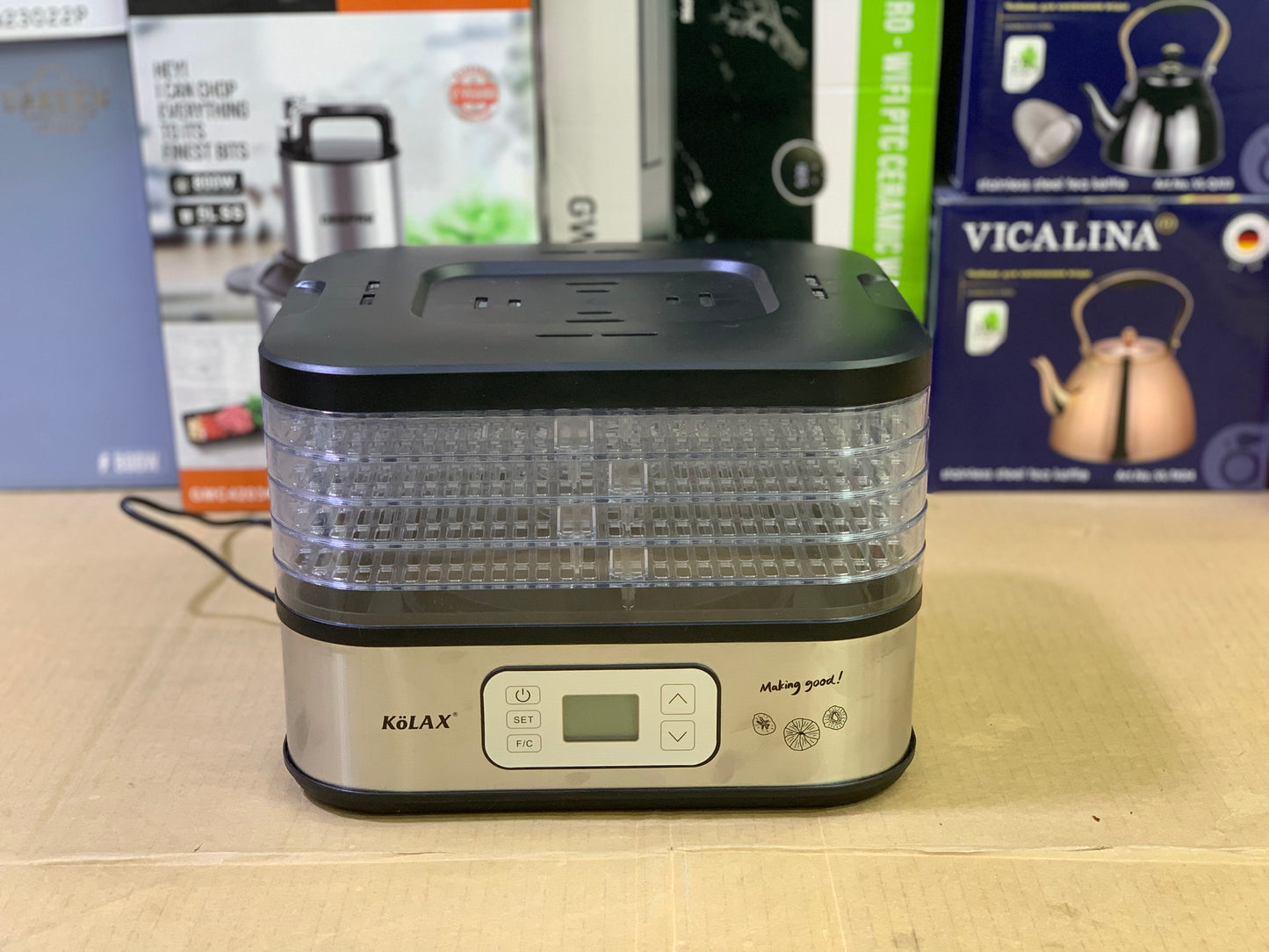 Kolax brand Dehydrator 5 Acrylic tray 240 watt