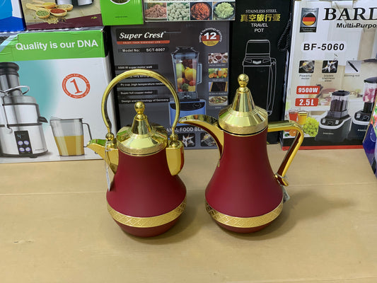 Pack of 2 Vacuum Flask |Arbic and Turkish Design 2 Pieces Thermos Set 1000ml
