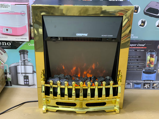 Geepas Brand Electric Heater 2000 watt Artificial Flame | Model: GRH285881P